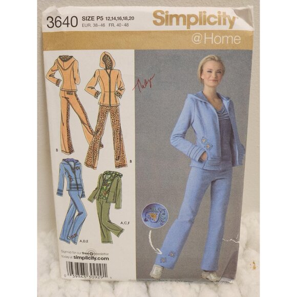 Simplicity 3640 Sewing Pattern | Tracksuit Jacket & Pants - Picture 5 of 10